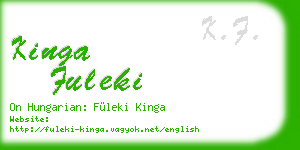 kinga fuleki business card